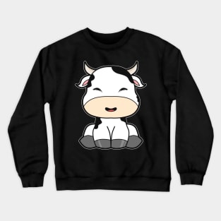 Cute Baby Cow Comic Crewneck Sweatshirt